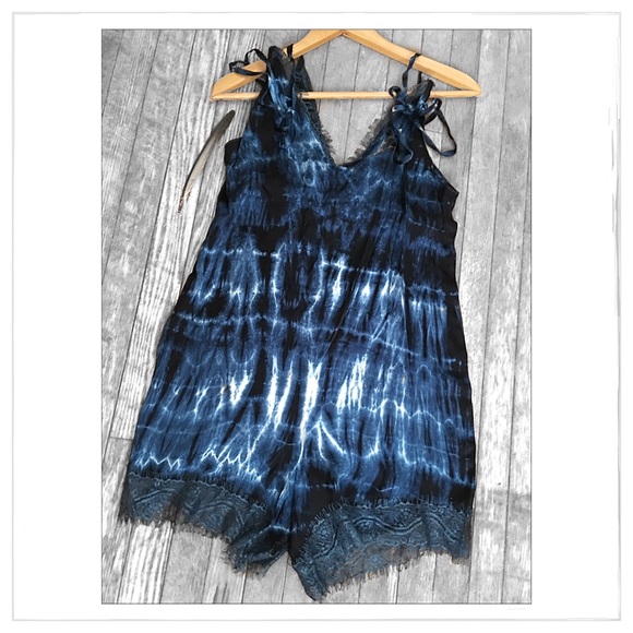 Gypsy 05 Pants - Gypsy 05 Charming Indigo Lace Pattern Romper